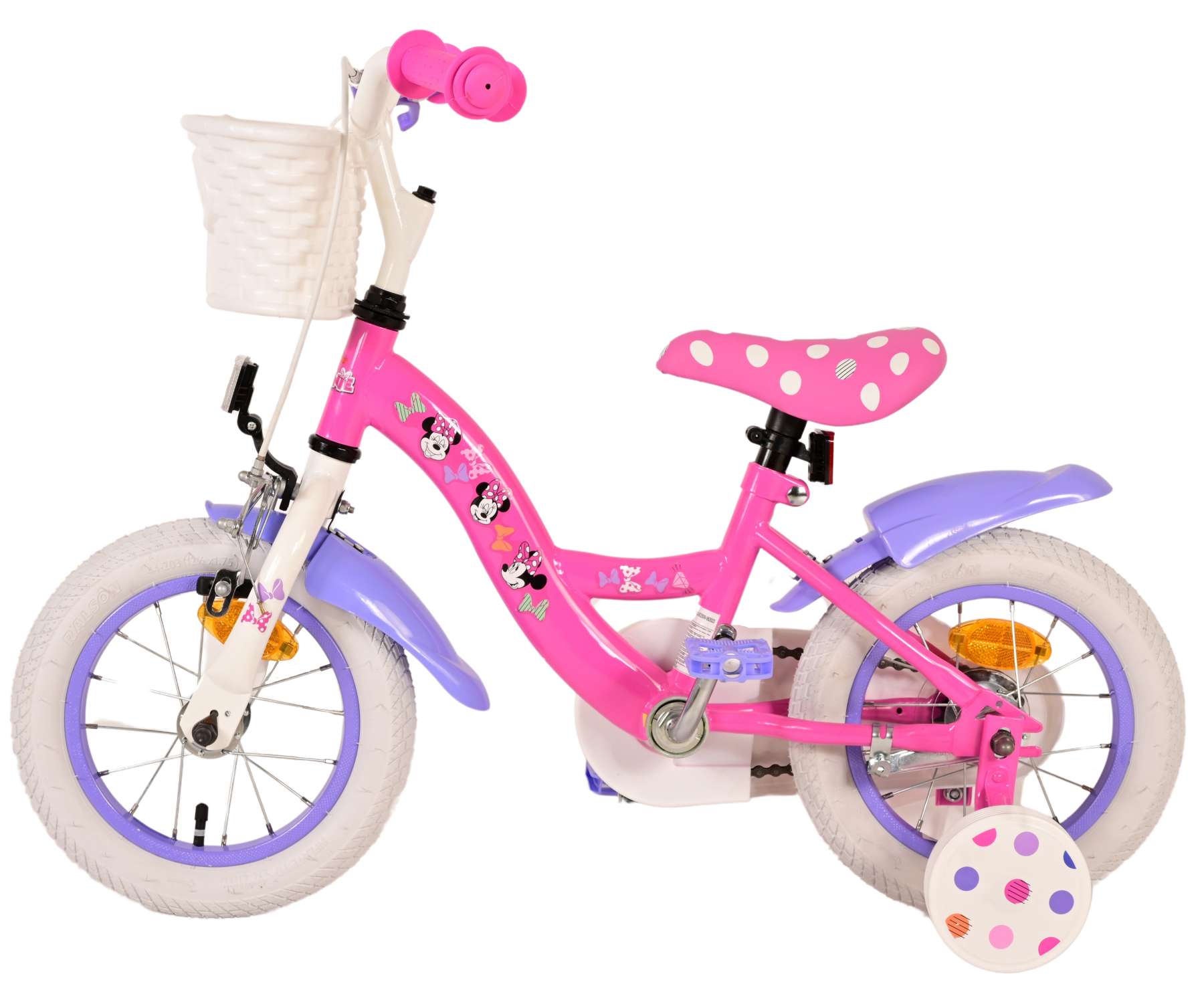Minnie Barncykel 12 tum, Rosa - Lilla Cykelbutiken