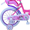 Minnie Barncykel Två Handbromsar 16 tum, Rosa - Lilla Cykelbutiken
