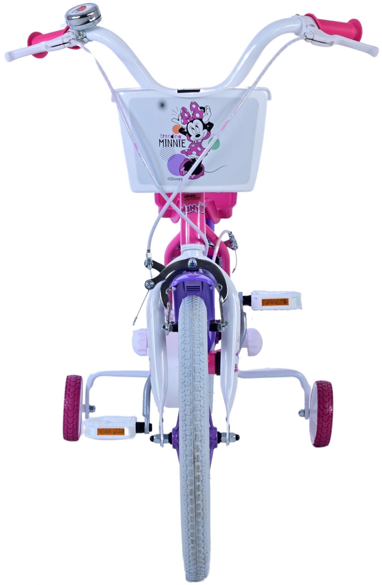 Minnie Barncykel Två Handbromsar 16 tum, Rosa - Lilla Cykelbutiken
