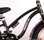 Volare Miracle Cruiser Barncykel 16 tum, Matt Svart - Lilla Cykelbutiken