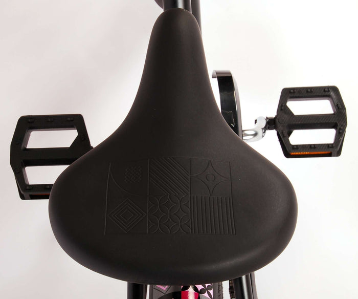 Volare Miracle Cruiser Barncykel 16 tum, Matt Svart - Lilla Cykelbutiken
