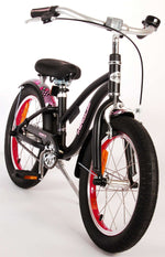 Volare Miracle Cruiser Barncykel 16 tum, Matt Svart - Lilla Cykelbutiken