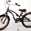 Volare Miracle Cruiser Barncykel 18 tum, Matt Svart - Lilla Cykelbutiken