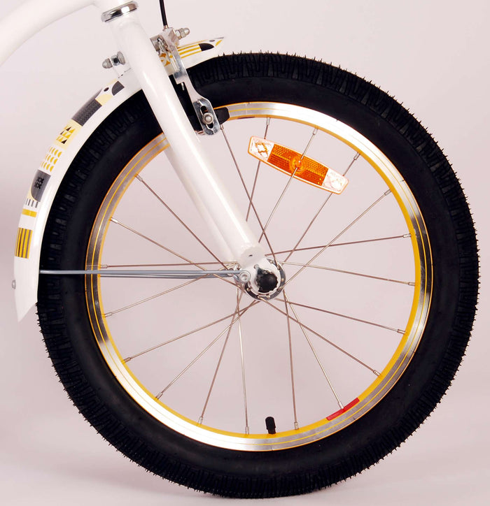Volare Miracle Cruiser Barncykel 18 tum, Vit - Lilla Cykelbutiken