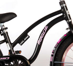 Volare Miracle Cruiser Barncykel 18 tum, Matt Svart - Lilla Cykelbutiken