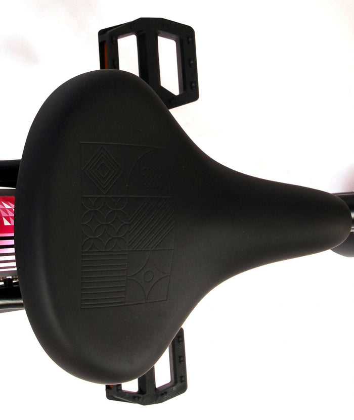 Volare Miracle Cruiser Barncykel 18 tum, Matt Svart - Lilla Cykelbutiken