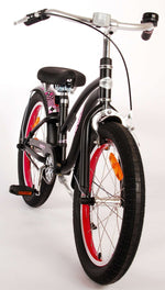 Volare Miracle Cruiser Barncykel 18 tum, Matt Svart - Lilla Cykelbutiken