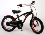 Volare Miracle Cruiser Barncykel 14 tum, Matt Svart - Lilla Cykelbutiken