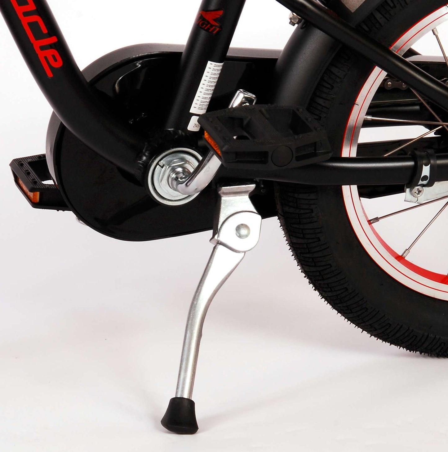 Volare Miracle Cruiser Barncykel 14 tum, Matt Svart - Lilla Cykelbutiken
