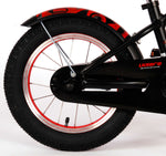 Volare Miracle Cruiser Barncykel 14 tum, Matt Svart - Lilla Cykelbutiken
