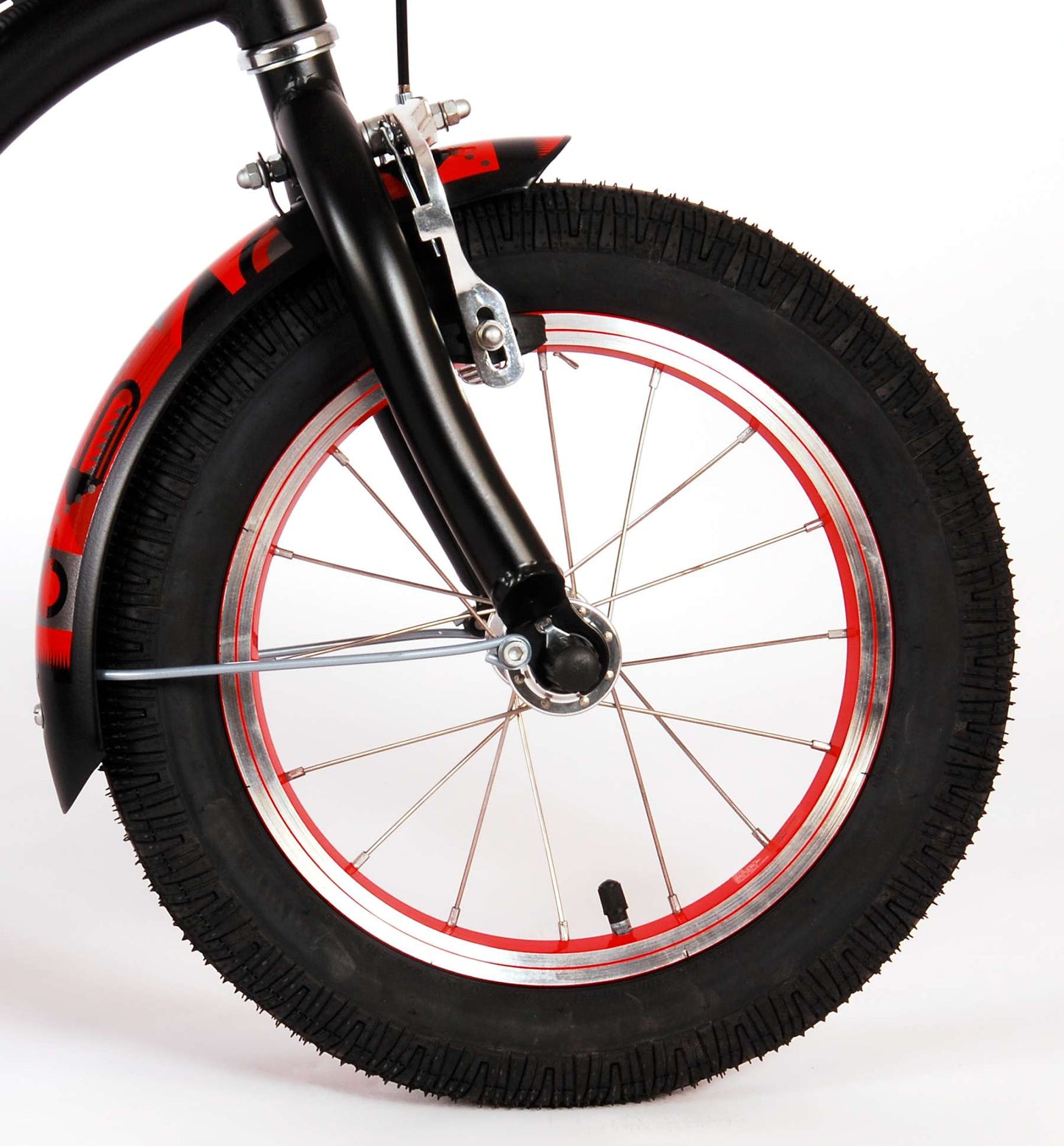 Volare Miracle Cruiser Barncykel 14 tum, Matt Svart - Lilla Cykelbutiken