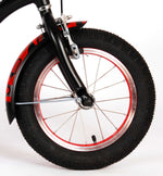 Volare Miracle Cruiser Barncykel 14 tum, Matt Svart - Lilla Cykelbutiken