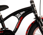 Volare Miracle Cruiser Barncykel 14 tum, Matt Svart - Lilla Cykelbutiken