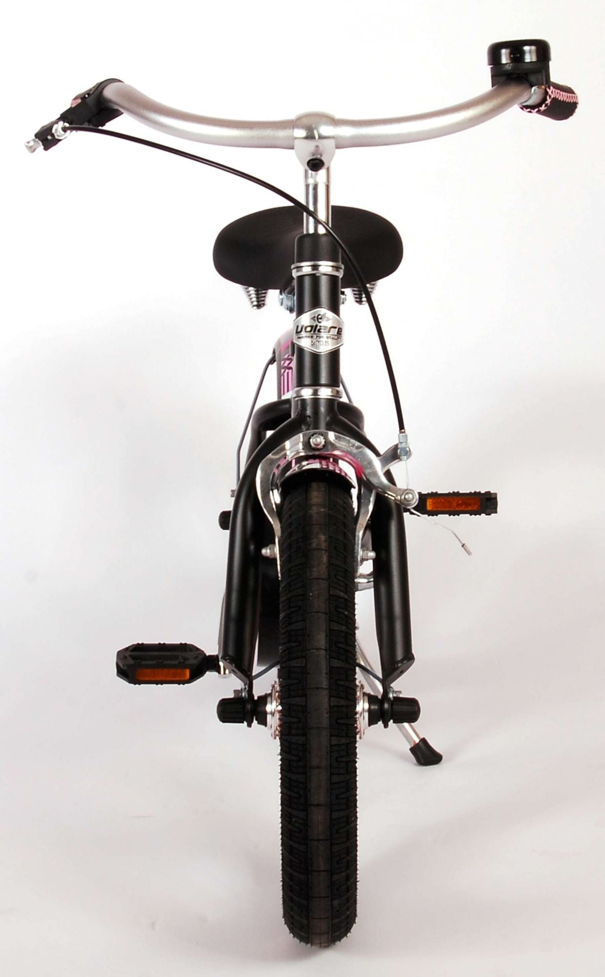 Volare Miracle Cruiser Barncykel 14 tum, Matt Svart - Lilla Cykelbutiken