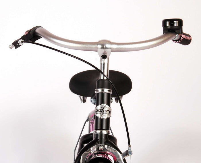 Volare Miracle Cruiser Barncykel 14 tum, Matt Svart - Lilla Cykelbutiken