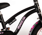 Volare Miracle Cruiser Barncykel 14 tum, Matt Svart - Lilla Cykelbutiken