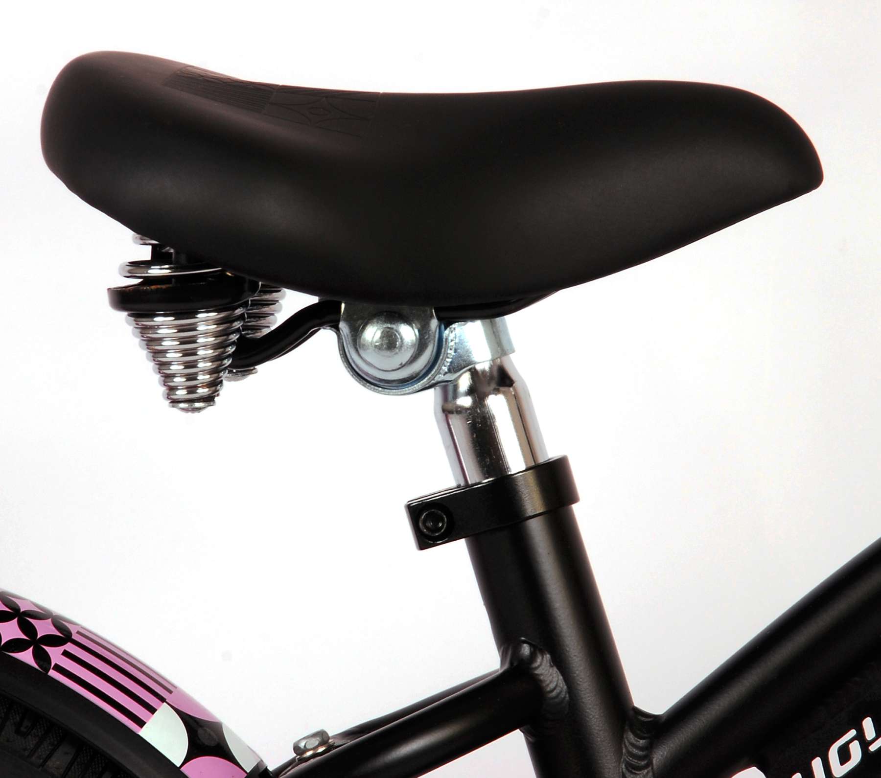 Volare Miracle Cruiser Barncykel 14 tum, Matt Svart - Lilla Cykelbutiken