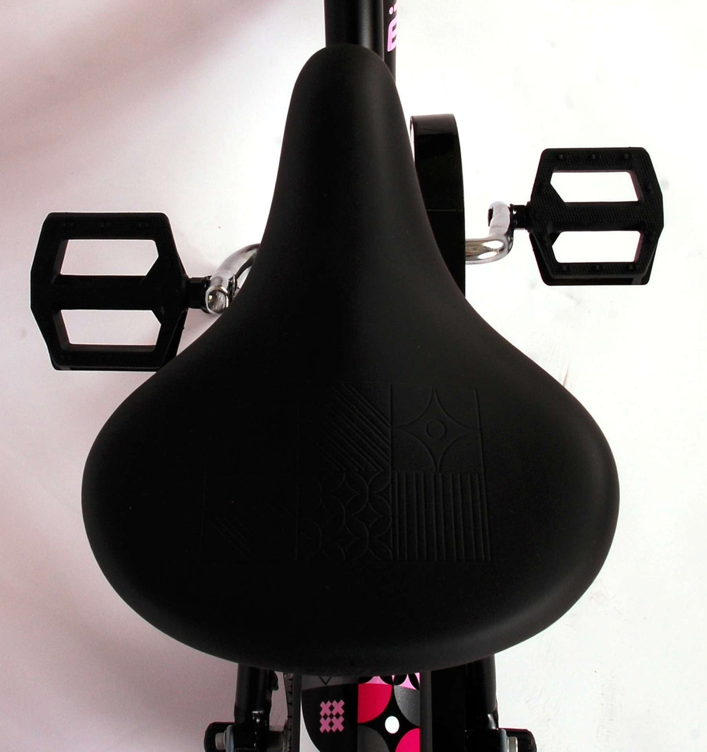 Volare Miracle Cruiser Barncykel 14 tum, Matt Svart - Lilla Cykelbutiken