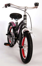 Volare Miracle Cruiser Barncykel 14 tum, Matt Svart - Lilla Cykelbutiken