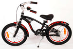 Volare Miracle Cruiser Barncykel 16 tum, Matt Svart - Lilla Cykelbutiken