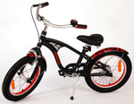 Volare Miracle Cruiser Barncykel 16 tum, Matt Svart - Lilla Cykelbutiken