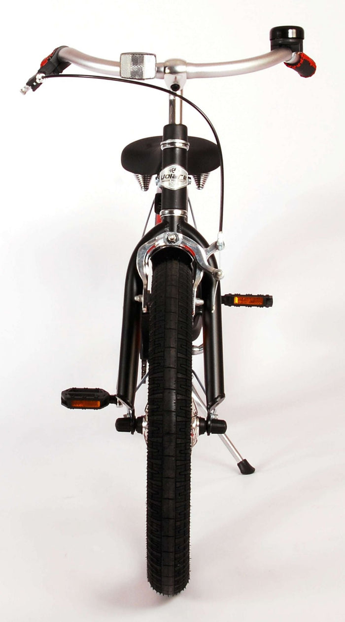 Volare Miracle Cruiser Barncykel 18 tum, Matt Svart - Lilla Cykelbutiken