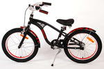 Volare Miracle Cruiser Barncykel 18 tum, Matt Svart - Lilla Cykelbutiken