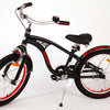 Volare Miracle Cruiser Barncykel 18 tum, Matt Svart - Lilla Cykelbutiken