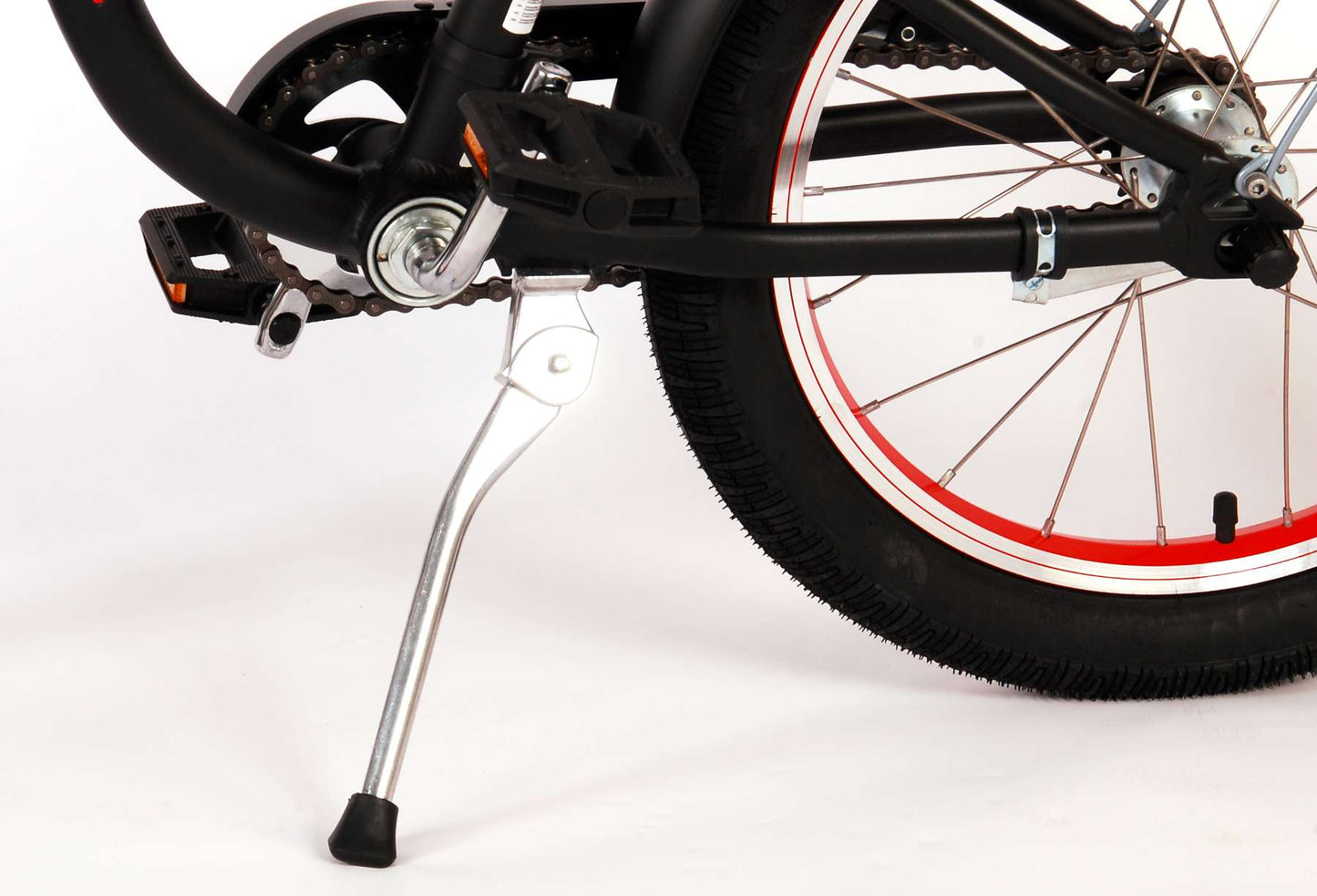 Volare Miracle Cruiser Barncykel 18 tum, Matt Svart - Lilla Cykelbutiken