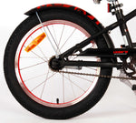 Volare Miracle Cruiser Barncykel 18 tum, Matt Svart - Lilla Cykelbutiken