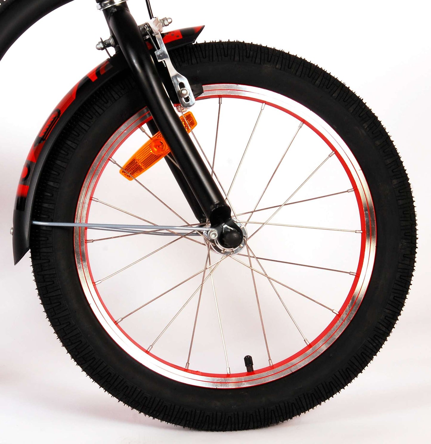 Volare Miracle Cruiser Barncykel 18 tum, Matt Svart - Lilla Cykelbutiken