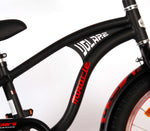 Volare Miracle Cruiser Barncykel 18 tum, Matt Svart - Lilla Cykelbutiken