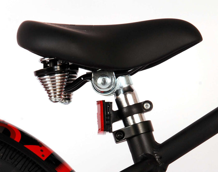 Volare Miracle Cruiser Barncykel 18 tum, Matt Svart - Lilla Cykelbutiken