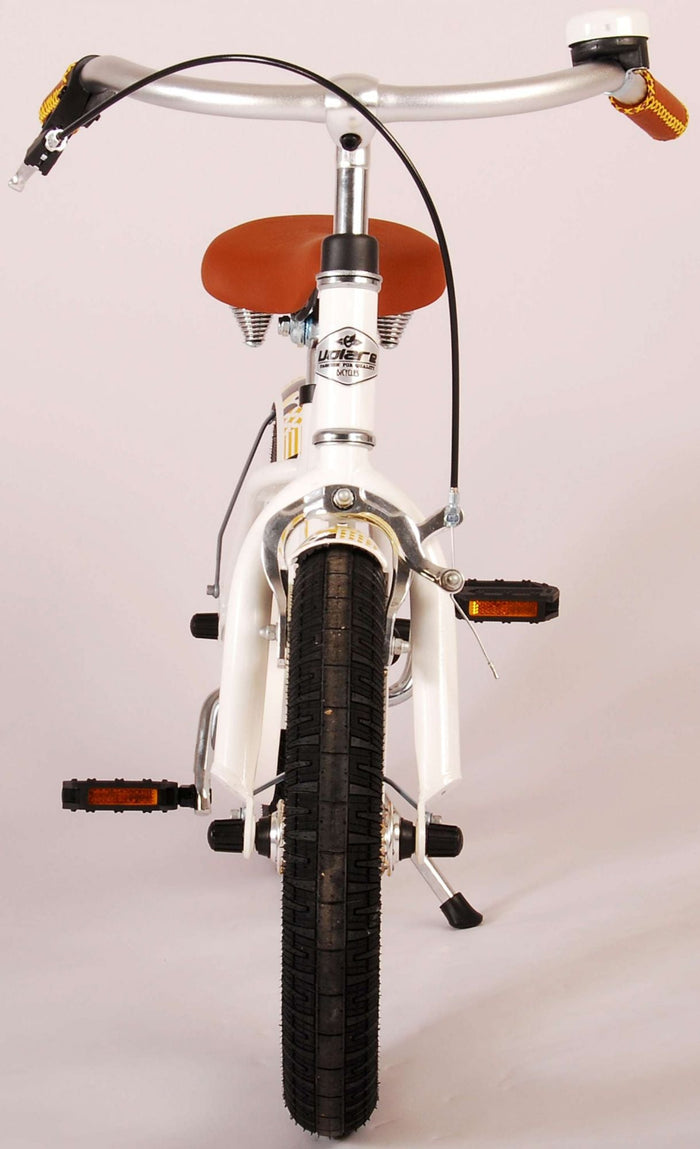 Volare Miracle Cruiser Barncykel 14 tum, Vit - Lilla Cykelbutiken