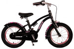 Volare Miracle Cruiser Barncykel 14 tum, Matt Svart - Lilla Cykelbutiken