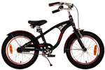 Volare Miracle Cruiser Barncykel 16 tum, Matt Svart - Lilla Cykelbutiken