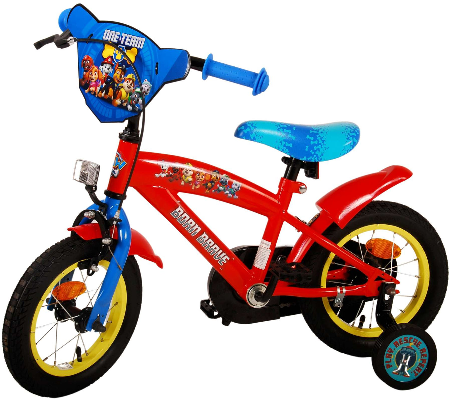 Paw Patrol Barncykel 12 tum, Röd/Blå - Lilla Cykelbutiken