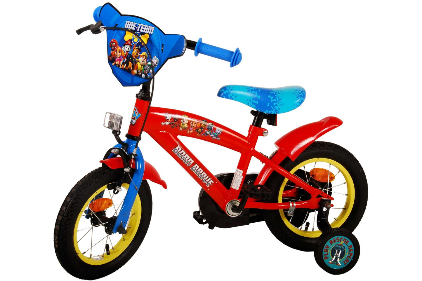Paw Patrol 12-tums Barncykel – Röd med Stödhjul, För barn 3-4 år