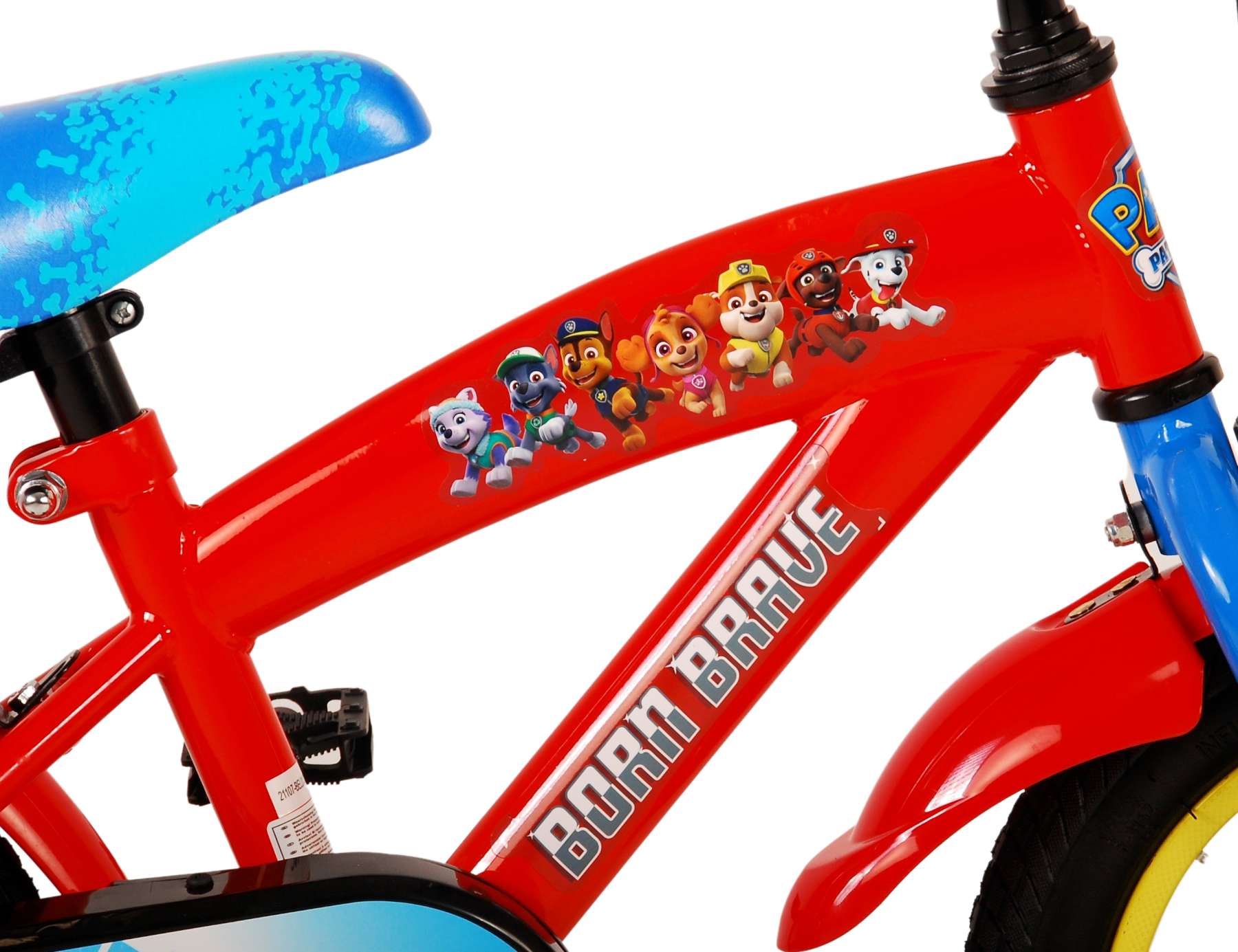 Paw Patrol Barncykel 12 tum, Röd/Blå - Lilla Cykelbutiken