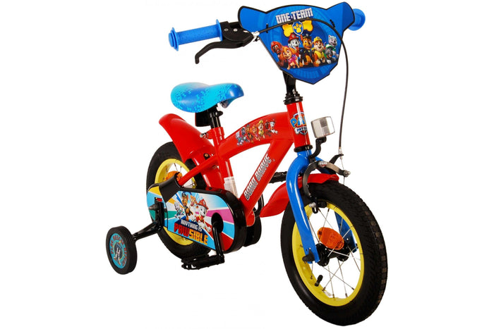 Paw Patrol 12-tums Barncykel – Röd med Stödhjul, För barn 3-4 år