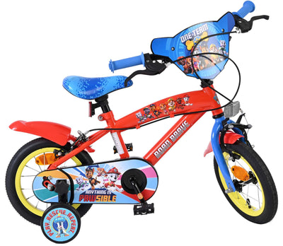 Paw Patrol Barncykel 12 tum, dubbla handbromsar, Röd - För barn 3-4 år