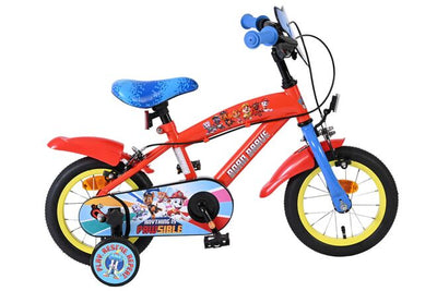 Paw Patrol Barncykel 12 tum, dubbla handbromsar, Röd - För barn 3-4 år
