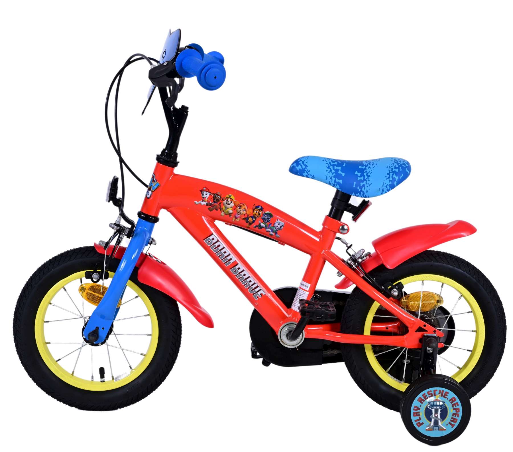 Paw Patrol Barncykel Två Handbromsar 12 tum, Blå - Lilla Cykelbutiken
