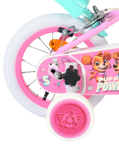 Volare Paw Patrol Barncykel 12 tum, dubbla handbromsar, Rosa - För barn 3-4 år
