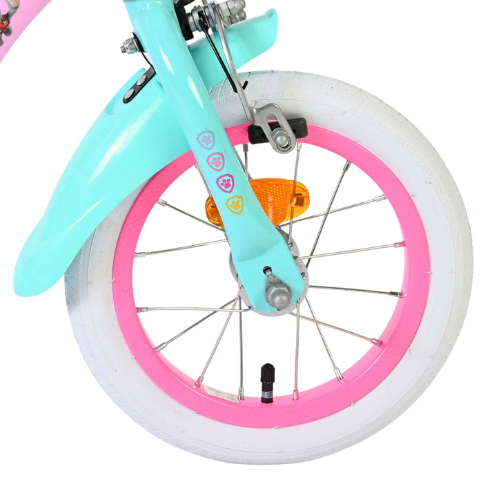 Volare Paw Patrol Barncykel 12 tum, dubbla handbromsar, Rosa - För barn 3-4 år