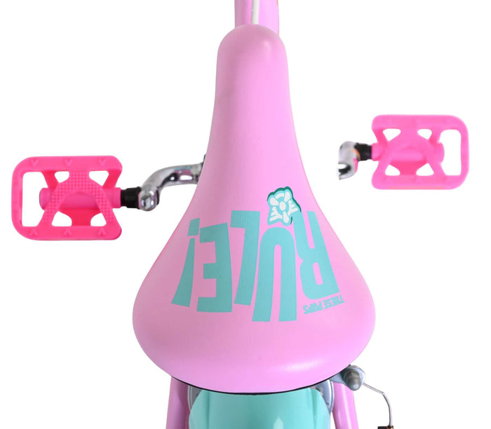 Volare Paw Patrol Barncykel 12 tum, dubbla handbromsar, Rosa - För barn 3-4 år