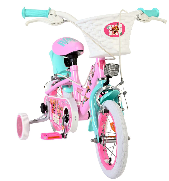 Volare Paw Patrol Barncykel 12 tum, dubbla handbromsar, Rosa - För barn 3-4 år