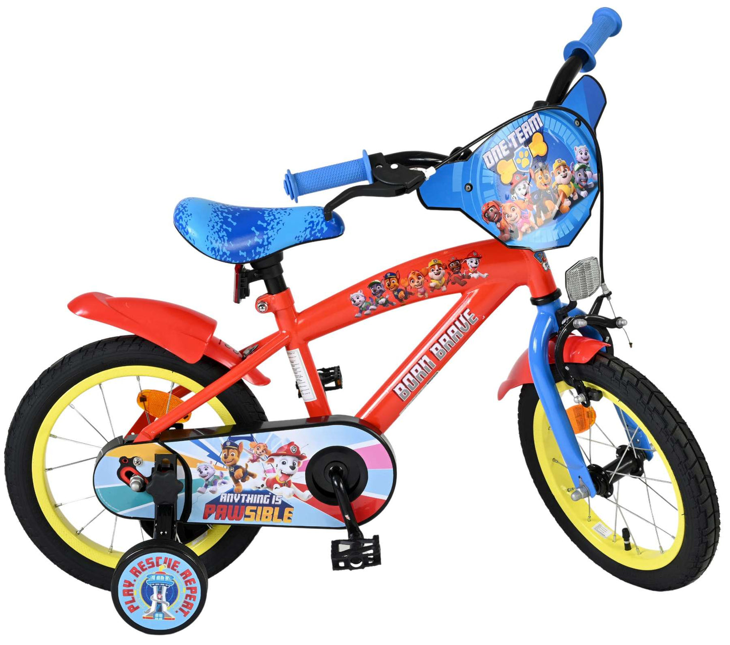 Paw Patrol Barncykel 14 tum, Röd - För barn 5-5 år