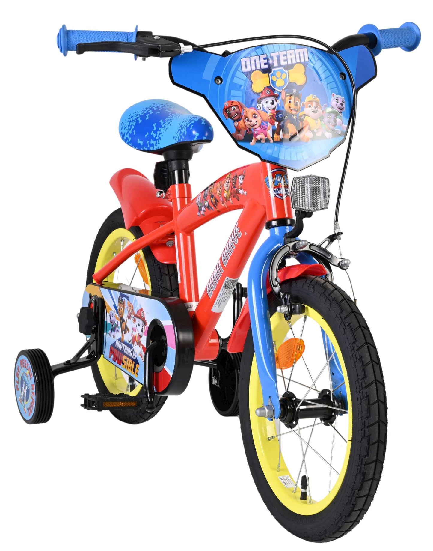 Paw Patrol Barncykel 14 tum, Röd - För barn 5-5 år