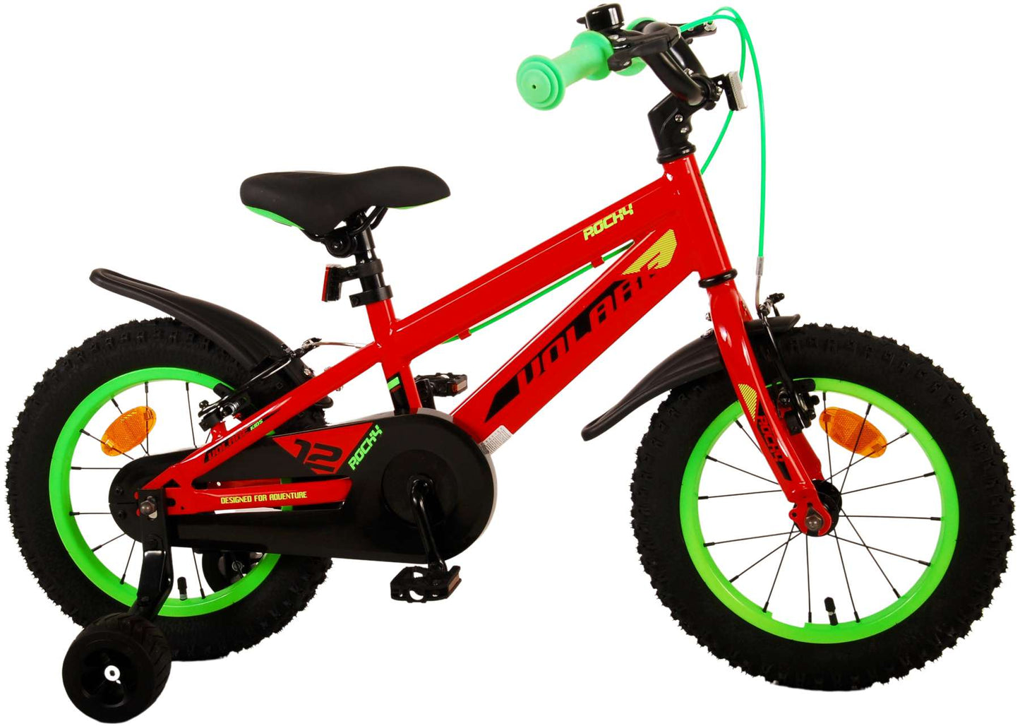 Volare Rocky Kids' Röd 14 tum – Barncykel med två handbromsar
